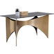 London 59.75 X 28 inch Smoked / Gold Desk